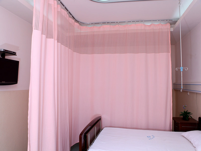 粉色隔帘布